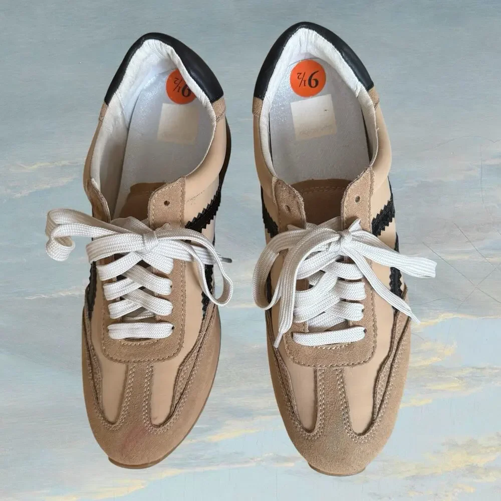 Dolce Vita‎ Eaton NEW Sneaker Sz 9.5/9 runs small Womens Black Tan Lace Up $160